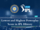 Lowest and Highest Powerplay Score in IPL HIstory