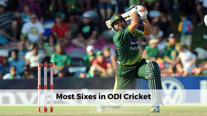Most Sixes in ODI Cricket