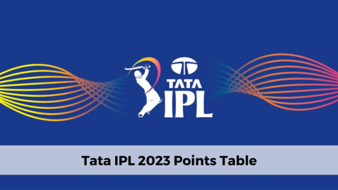 Tata IPL 2023 Points Table