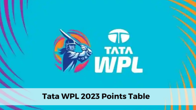 Tata WPL 2023 Points Table