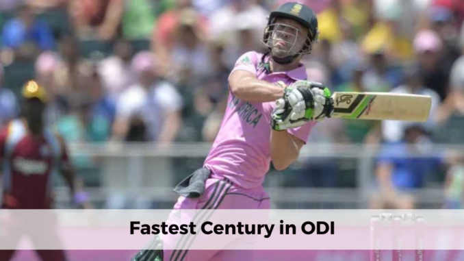 fastest century in odi