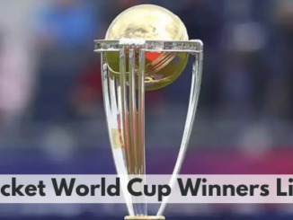 ODI Cricket World Cup Winners List