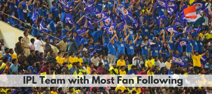 ipl team with the most fan following